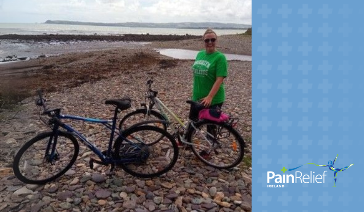 Laura on a bike